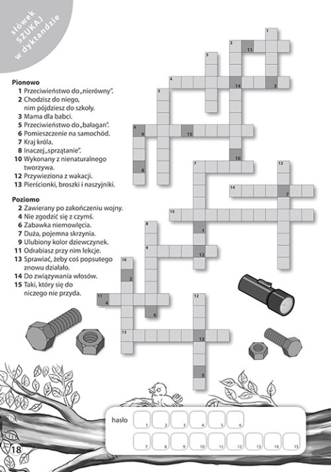 Dyktanda klasa 6 Ortografia dla dzieci GREG krzyżówki ortograficzne