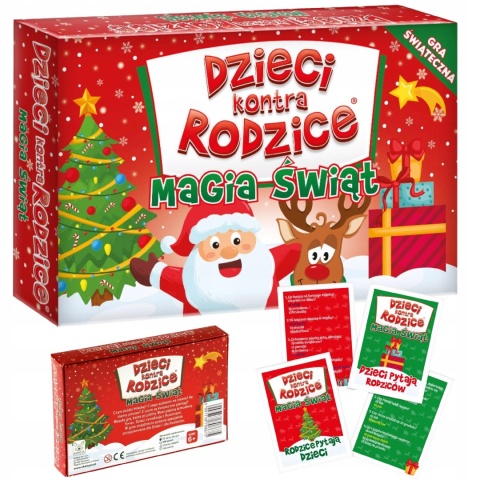 Dzieci kontra Rodzice Magia Świąt gra świąteczna z pytaniami 6+ Kangur