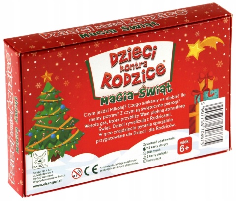 Dzieci kontra Rodzice Magia Świąt gra świąteczna z pytaniami 6+ Kangur