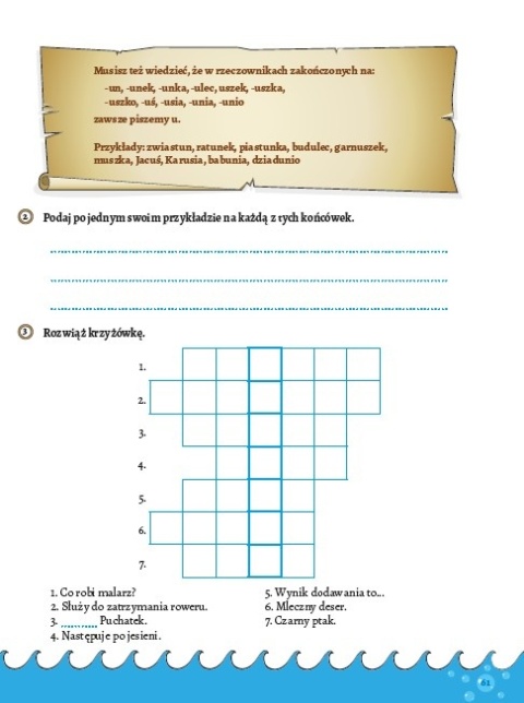 Gramatyka i ortografia dla dzieci 7+ Pirackie zmagania ćwiczenia zadania