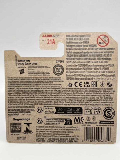 Hot Wheels Optimus Prime Transformers 27/250 model 1:64 resorak autko