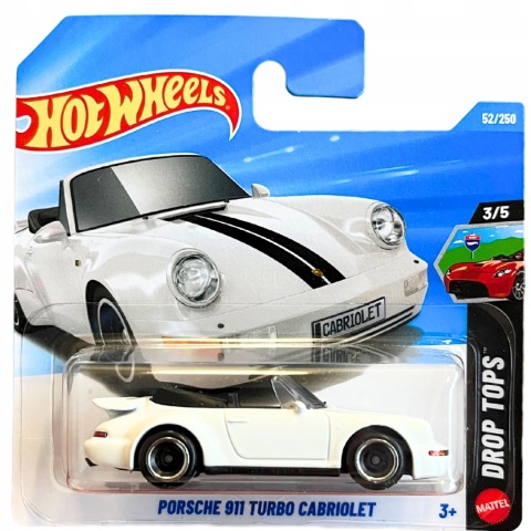 Hot Wheels Porsche 911 Turbo Cabriolet 52/250 JJJ22 1:64 metalowy resorak