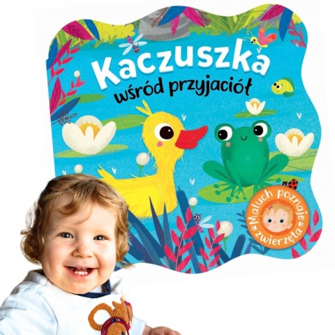 Kaczuszka wśród przyjaciół książeczka kartonowa dla malucha Aksjomat
