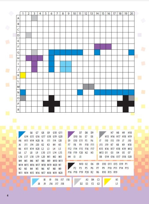 Kodowanie dla dzieci 4+ Kody kratki i kolory cz. 2 książeczka edukacyjna