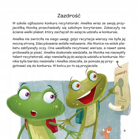 Kolejne emocje i rozterki żabki Amelki książeczka o emocjach dla dzieci