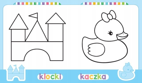 Kolorowanka malucha 2+ Zabawki Malowanka z gruby obrys naklejki Aksjomat