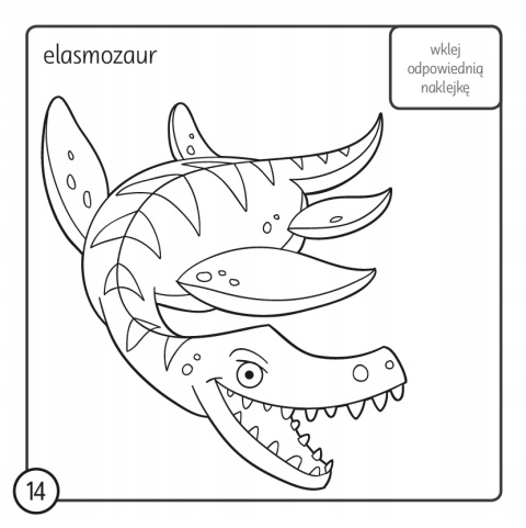 Kolorowanka z kredką Dinozaury 24 naklejki kredka 11 kolorów Malowanka