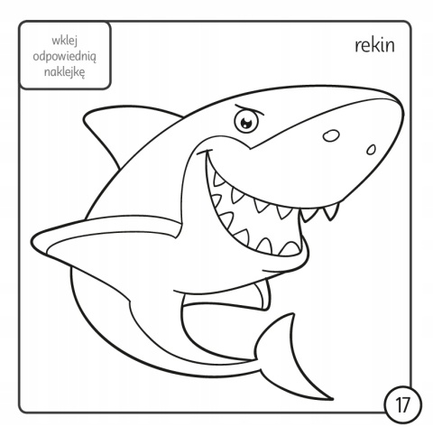 Kolorowanka z kredką Egzotyczne zwierzęta 3+ 24 naklejki kredka 11 kolorów