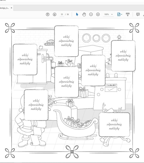 Kolorowanka z kredką Fabryka Św. Mikołaja 36 stron 40 naklejek 3+ Malowanka