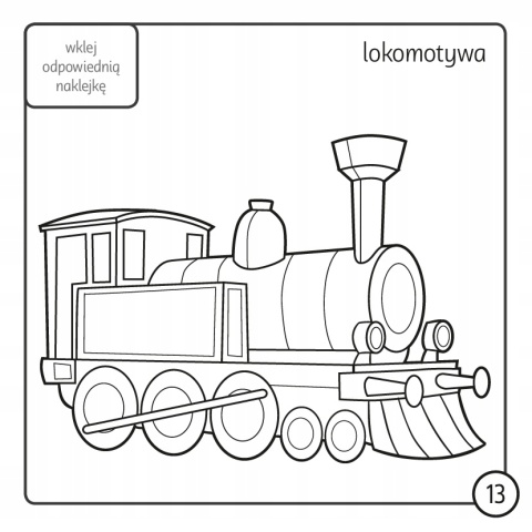 Kolorowanka z kredką Pojazdy Malowanka 24 naklejki kredka 11 kolorów