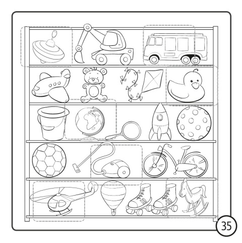 Kolorowanka z kredką Zabawki 3+ 36 stron 40 naklejek Malowanka dla dzieci