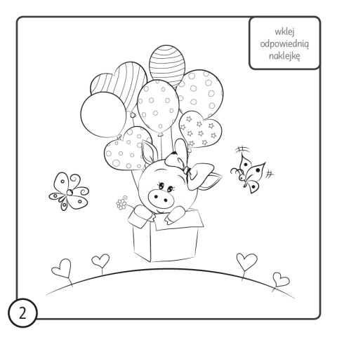 Kolorowanka z kredką dla dziewczynek 3+ 24 strony naklejki Malowanka