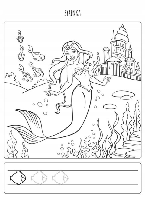 Kolorowanka ze szlaczkiem Księżniczki książeczka edukacyjna malowanka