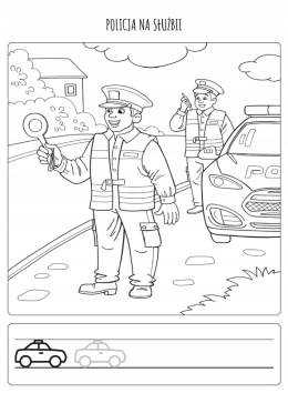 Kolorowanka ze szlaczkiem Malowanka edukacyjna dla dzieci Zawody