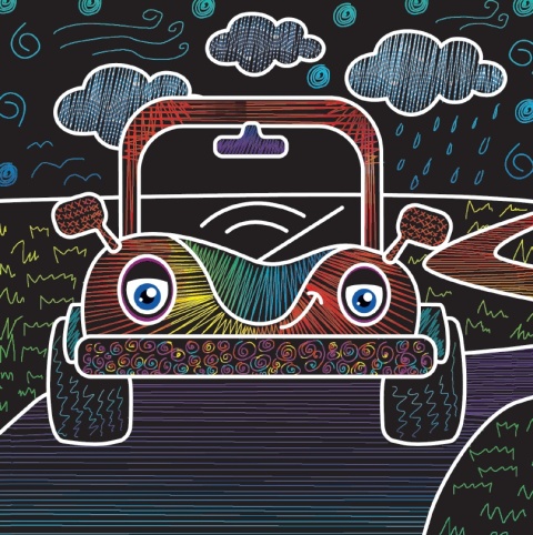 Kreatywna wydrapywanka dla chłopców 3+ książeczka z rysikiem dla dzieci