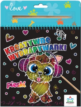 Kreatywne wydrapywanki Pieski 16 stron rysik dla dzieci 3+ zdrapka