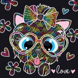 Kreatywne wydrapywanki Pieski 16 stron rysik dla dzieci 3+ zdrapka