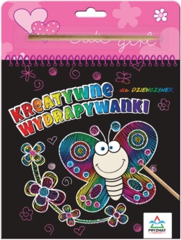 Kreatywne wydrapywanki dla dziewczynek 3+ książeczka z rysikiem dla dzieci