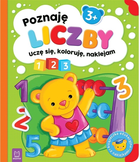 Książeczka Edukacyjna Uczę się koloruję naklejam Kolorowanka z naklejkami