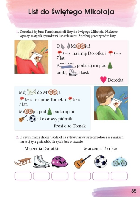 Książeczka do nauki pisania dla dzieci 7+ Pisz razem z nami cz. 1 1 klasa