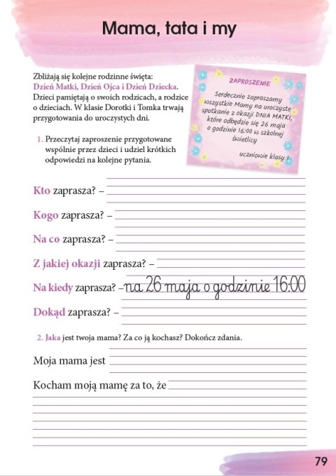 Książeczka do nauki pisania dla dzieci 7+ Pisz razem z nami cz. 1 1 klasa