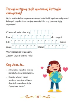 Książeczka edukacyjna dla dzieci Rymowanki-zgadywanki 42 naklejki zadania