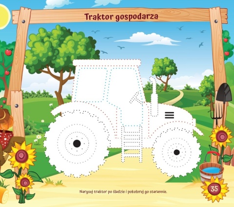 Książka edukacyjna dla dzieci 4-6 lat Ciekawska ekipa zajączka Filipa wieś