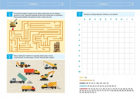 Książka mądrych dzieci zagadki łamigłówki kodowanie labirynty 4-6 lat