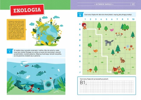 Książka mądrych dzieci zagadki łamigłówki kodowanie labirynty 4-6 lat