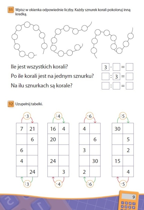 Mnożenie i dzielenie do 100 ćwiczenia matematyczne zadania dla dzieci 8+
