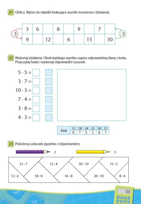 Mnożenie i dzielenie do 30 edukacyjne ćwiczenia matematyczne dla dzieci 7+