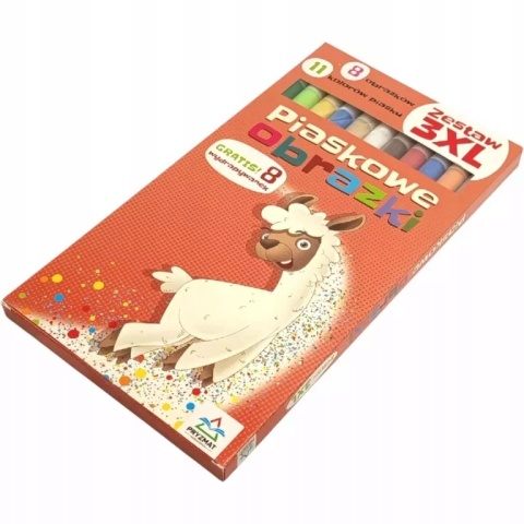 Piaskowe obrazki Zestaw 3XL malowanie piaskiem 8 obrazków kolorowanka