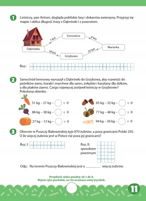 Ślimak matematyczny klasa 3 matematyka Montessori ćwiczenia dla dzieci 8+