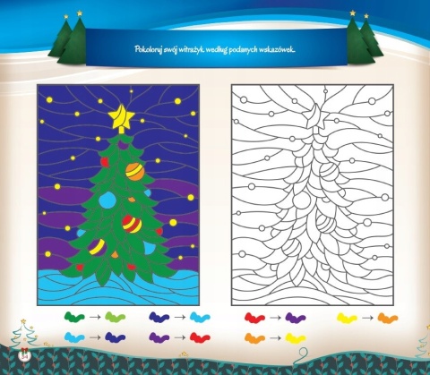 Świąteczne zadania z wioski Mikołaja książeczka z zadaniami i naklejkami 3+