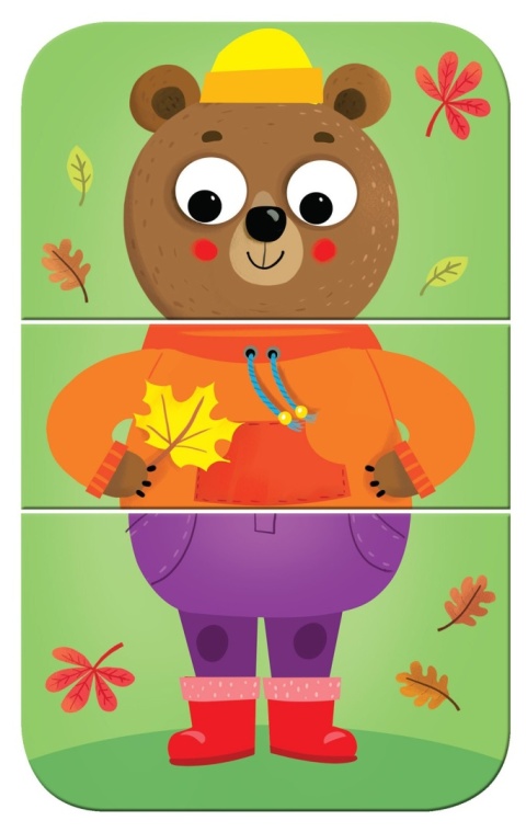 Układanka edukacyjna Ubieranka Mały miś Pory roku książeczka Aksjomat