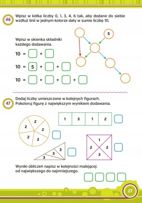 Zadania i łamigłówki 6-8 lat książeczka edukacyjna 80 stron matematyka