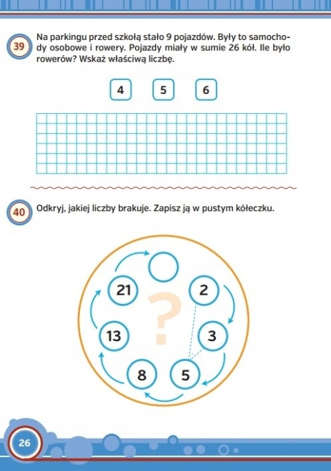 Zadania i łamigłówki 8-10 lat książeczka edukacyjna 80 stron matematyka