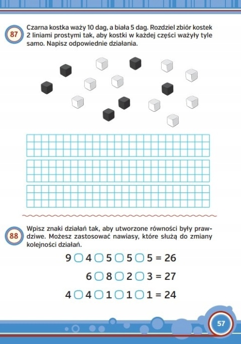 Zadania i łamigłówki 8-10 lat książeczka edukacyjna 80 stron matematyka