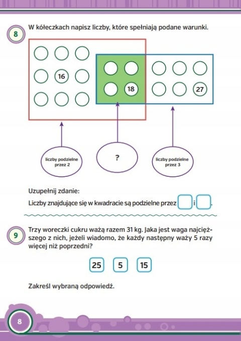 Zadania i łamigłówki 9-11 lat książeczka edukacyjna 80 stron matematyka