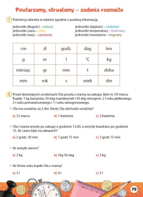 Zadania praktyczne matematyka klasa 2 książka edukacyjna dla dzieci 7+
