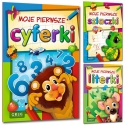 Zestaw książeczek edukacyjnych dla dzieci cyferki literki szlaczki nauka pisania Greg
