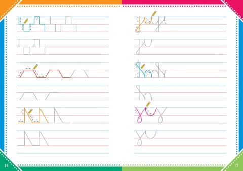 Zestaw książeczek edukacyjnych dla dzieci cyferki literki szlaczki nauka pisania Greg