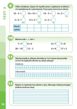 Zeszyt testów dla klasy 2 Testy 2 sprawdziany szkolne książeczka edukacyjna