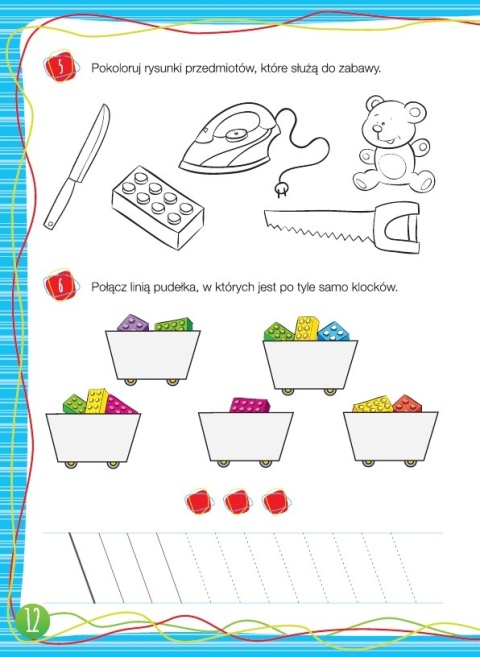 Ćwiczenia dla dzieci 3 lat książka edukacyjna dla przedszkolaka Zadania