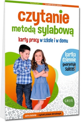 Czytanie metodą sylabową karty pracy w szkole i w domu Nauka czytania Greg