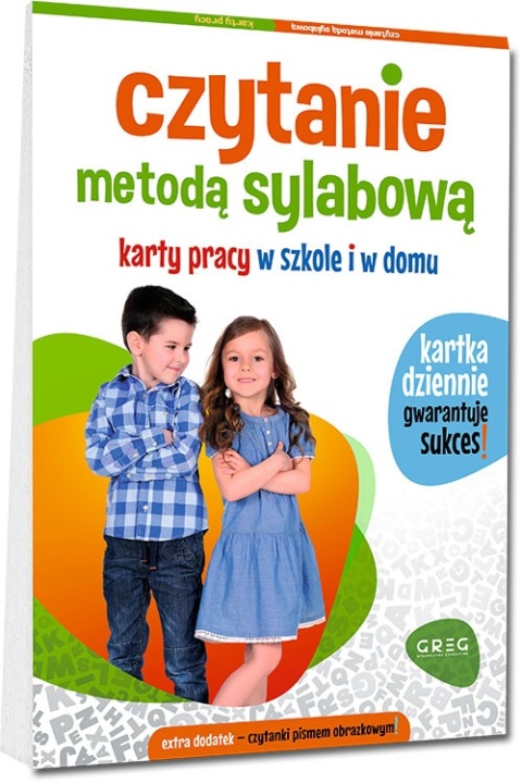 Czytanie metodą sylabową karty pracy w szkole i w domu Nauka czytania Greg