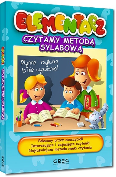 Elementarz metoda sylabowa GREG nauka czytania dla dzieci czytanie sylabowe + Zestaw