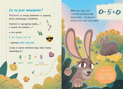 Ilustrowana Tabliczka mnożenia książka edukacyjna dla dzieci nauka liczenia