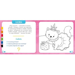 Kolorowanka kotki z kredką segmentową Malowanka dla dzieci Aksjomat 4-6 lat