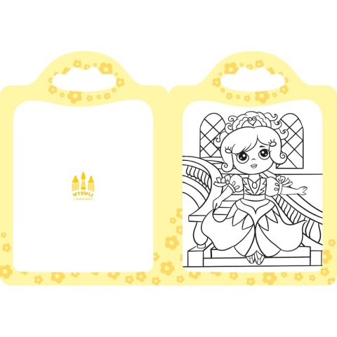 Koloruję królewny Aksjomat kolorowanka dla dzieci 4-6 lat z kredką tęczową